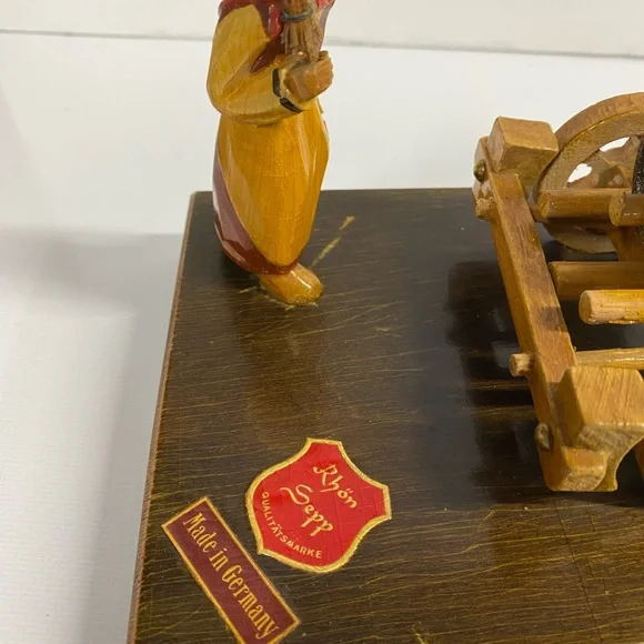Rhon Sepp German Hand Carved Carriage Scene. Rare. Vintage 60’s or older.